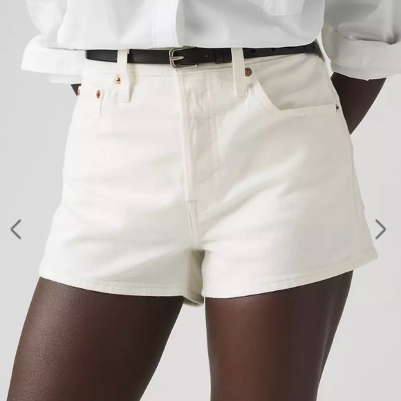 Levi’s 501 original shorts in disco nights white size 26 NWT - Picture 2 of 9